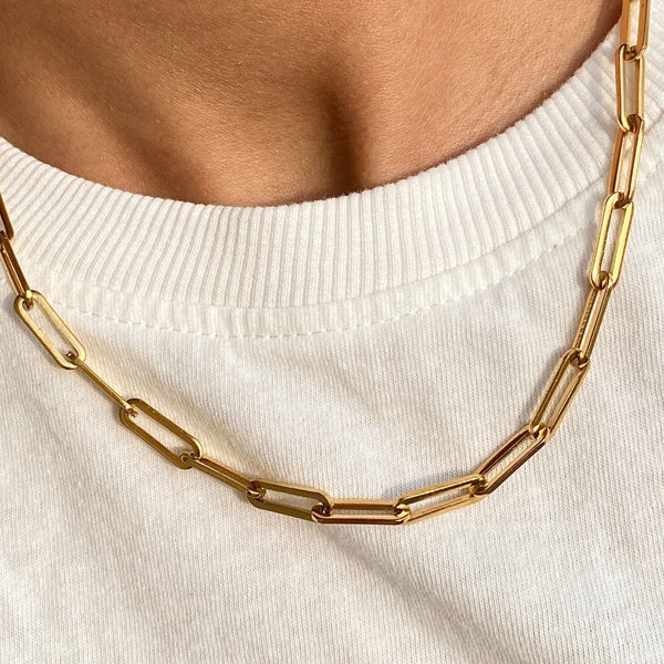 Link chain halsband