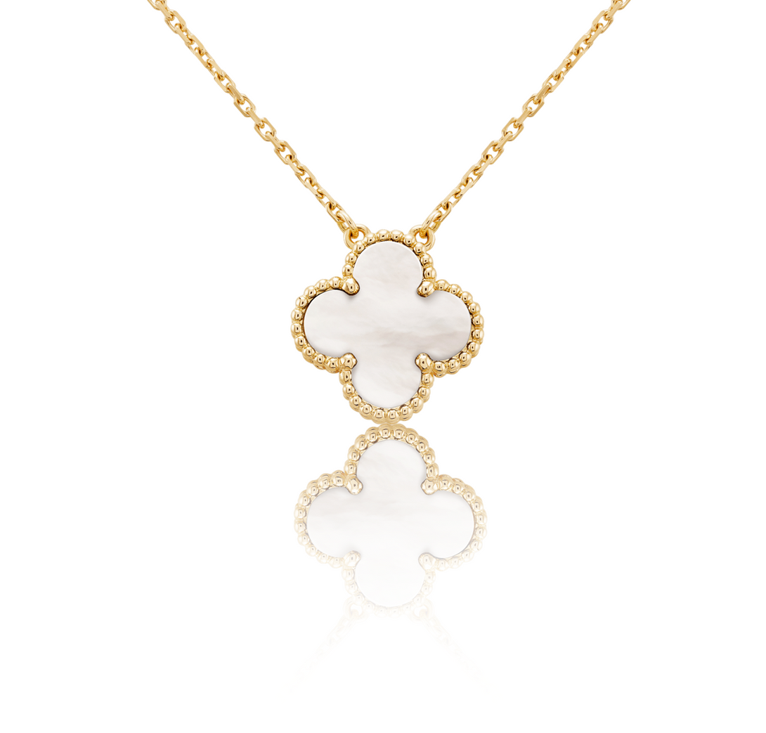 Lucky Leaf Clover Fashion Jewelry - White - KAENA